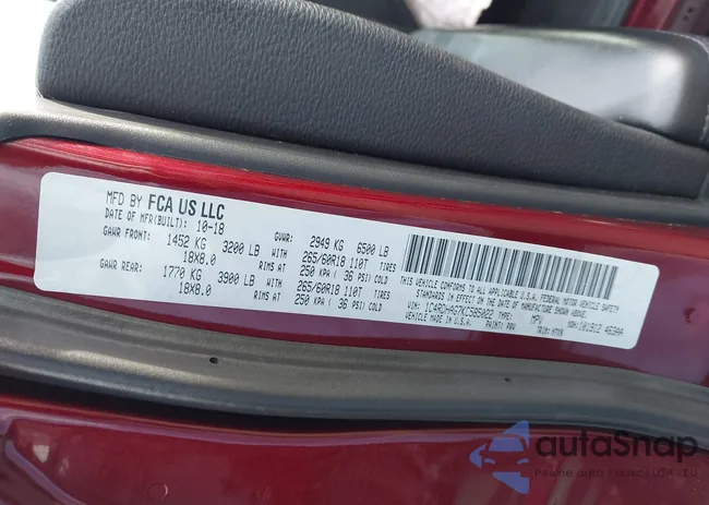 1C4RDHAG7KC585022: 44191485