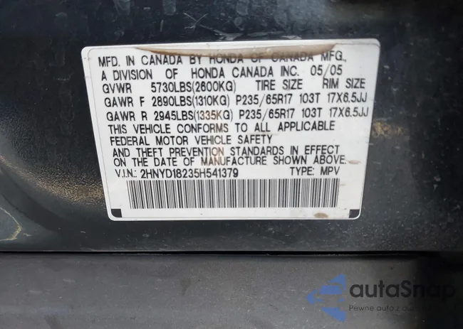 2HNYD18235H541379: 44191497