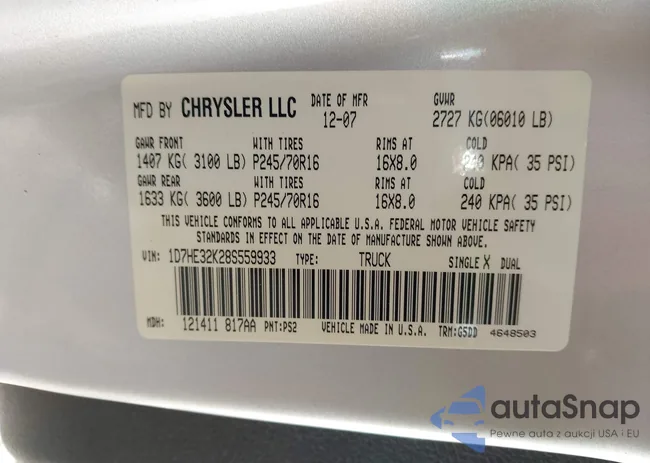 1D7HE32K28S559933: 44191498