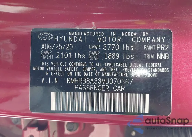 KMHRB8A33MU070367: 44191513