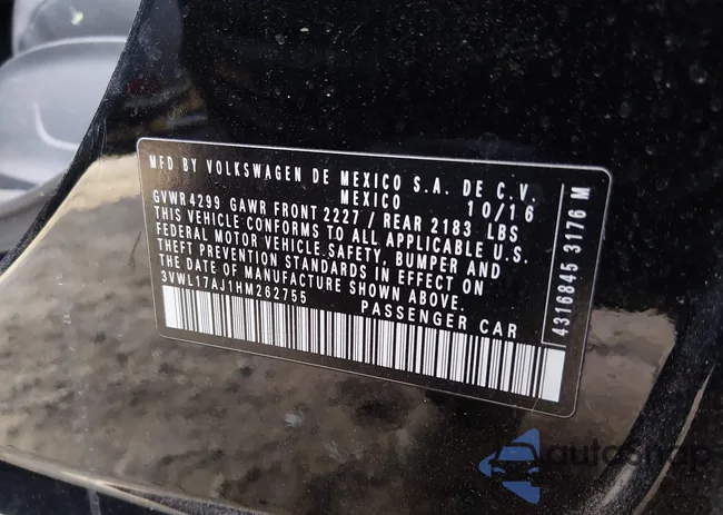 3VWL17AJ1HM262755: 44191520