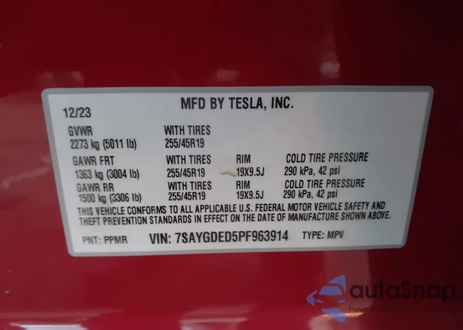 7SAYGDED5PF963914: 44191522