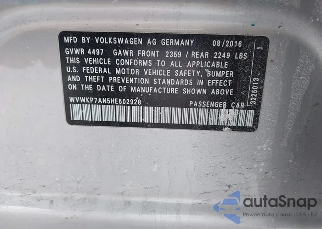 WVWKP7AN5HE502928: 44191553