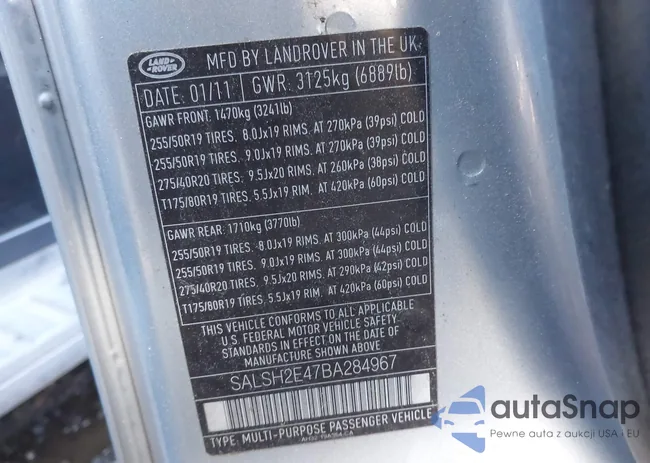 SALSH2E47BA284967: 44191556