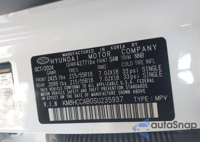 KM8HCCAB0SU235937: 44191608