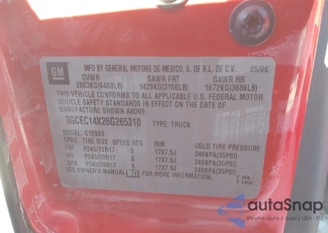 3GCEC14X26G265310: 44191684