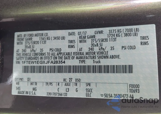 1FTEW1EGXJFA28354: 44191701