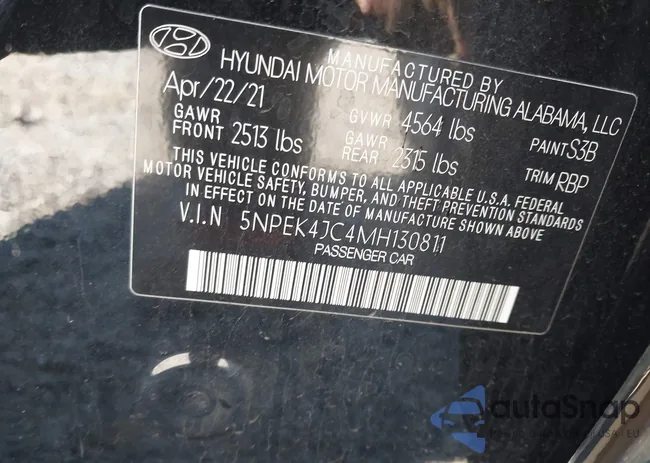 5NPEK4JC4MH130811: 44191705