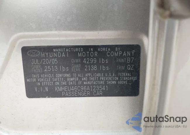 KMHEU46C96A123541: 44191710