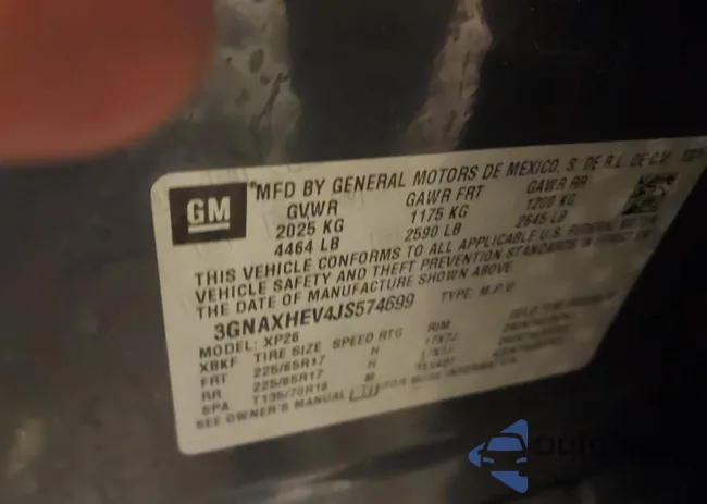 3GNAXHEV4JS574699: 44191736