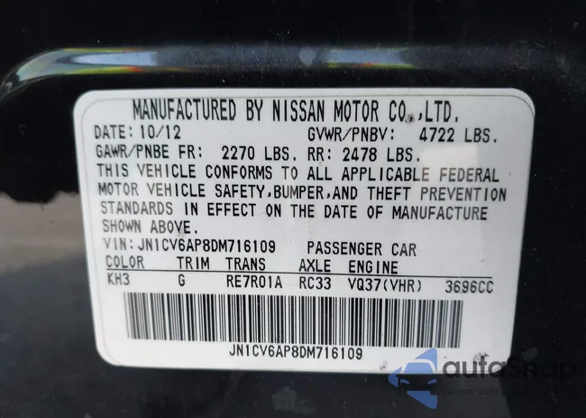 JN1CV6AP8DM716109: 44191737