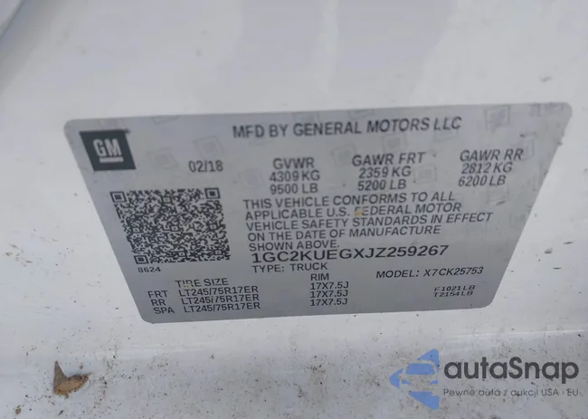 1GC2KUEGXJZ259267: 44191772