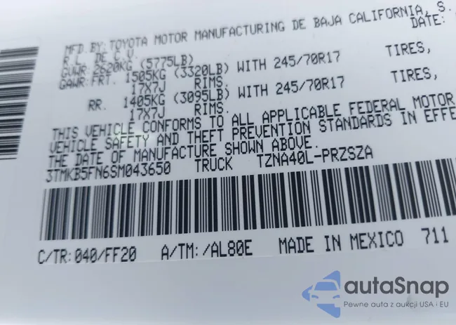 3TMKB5FN6SM043650: 44191783