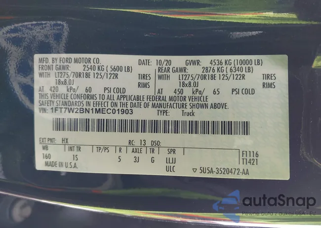 1FT7W2BN1MEC01903: 44191801