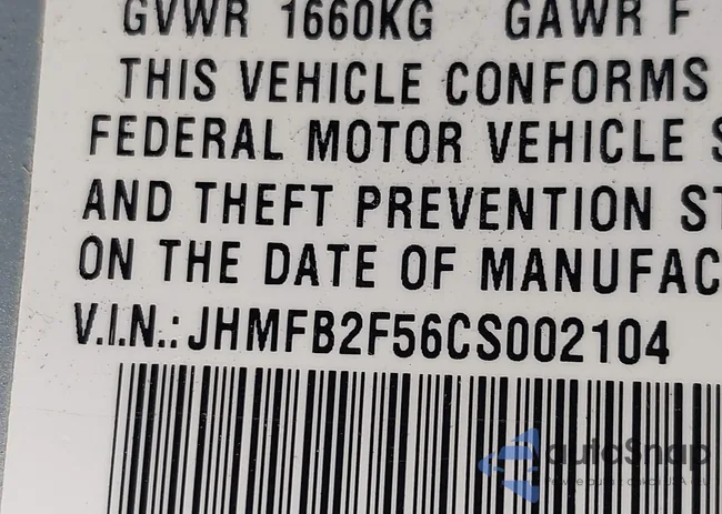 JHMFB2F56CS002104: 44191877