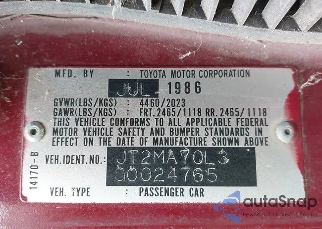 JT2MA70L3G0024765: 44191918