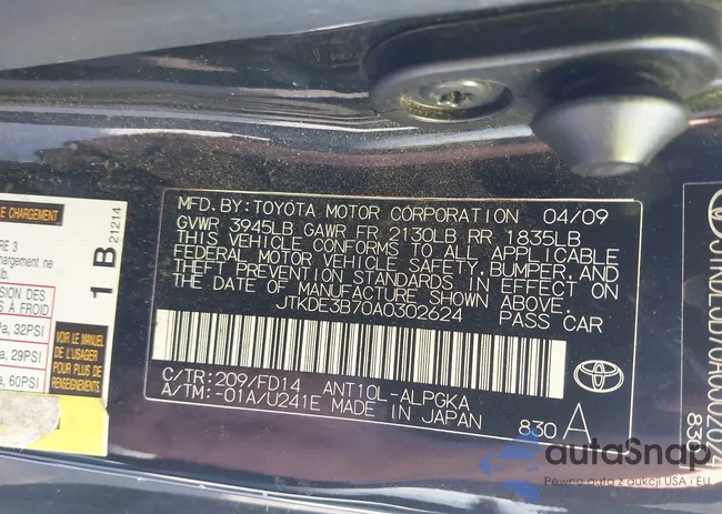 JTKDE3B70A0302624: 44191955