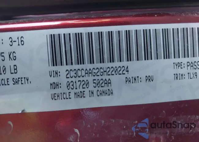 2C3CCAAG2GH220224: 44191106