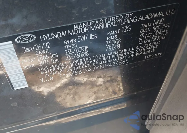 5NMS6DAJXNH426565: 44191119