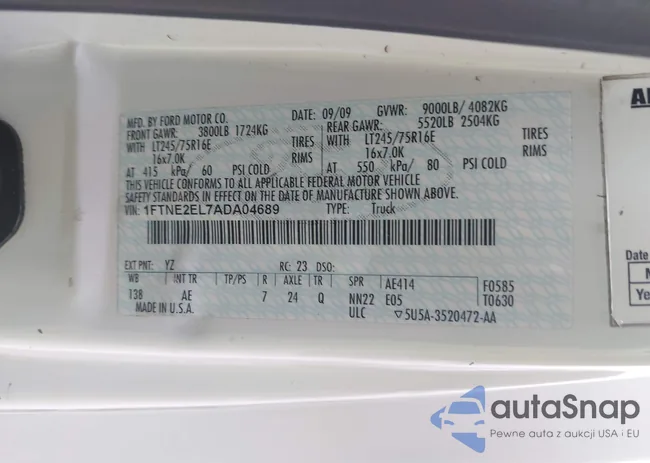 1FTNE2EL7ADA04689: 44191133