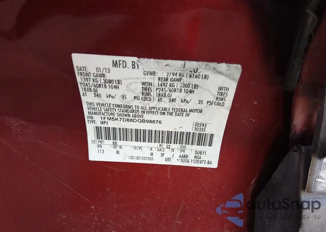 1FM5K7D88DGB98876: 44191180