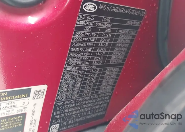 SALYL2EX1KA214447: 44191244