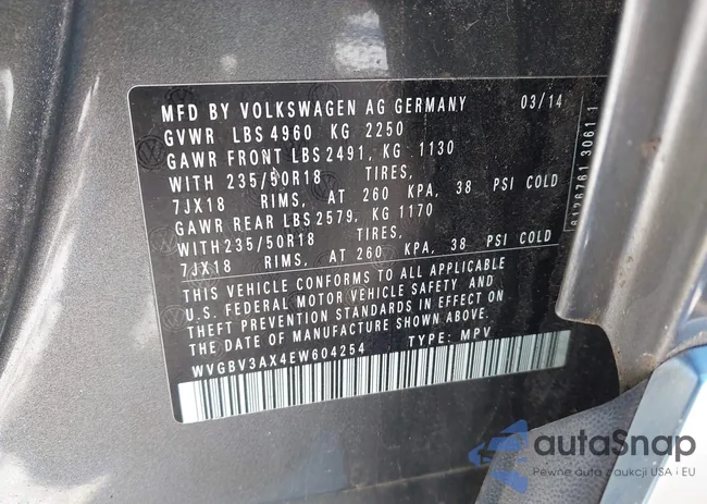 WVGBV3AX4EW604254: 44191288