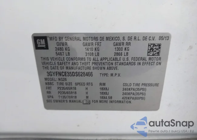 3GYFNCE35DS628466: 44191324