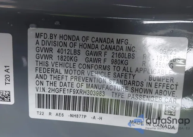 2HGFE1F9XRH303983: 44191390