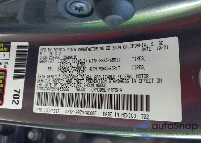 3TMCZ5AN2NM453888: 44192405