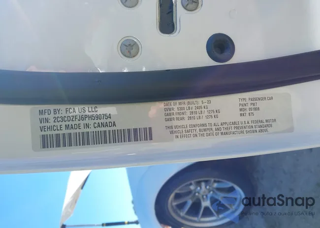 2C3CDZFJ6PH590754: 44192429