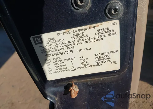 1GCEK19B46Z170750: 44192443