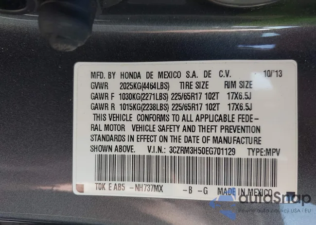 3CZRM3H50EG701129: 44192527