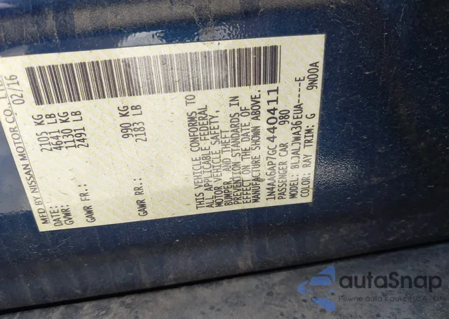 1N4AA6AP7GC440411: 44192555