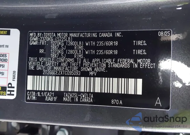 2T2GGCEZXTC095093: 44192565