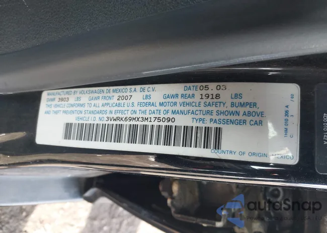 3VWRK69MX3M175090: 44192592