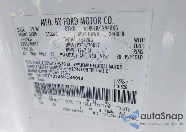 1FTRF12248KC48018: 44192653