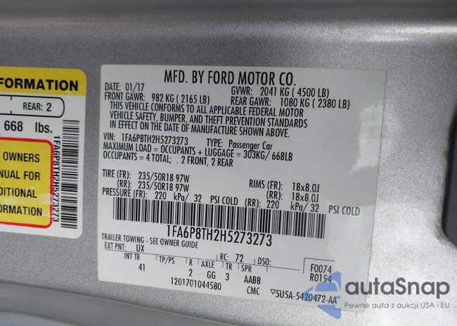 1FA6P8TH2H5273273: 44192689