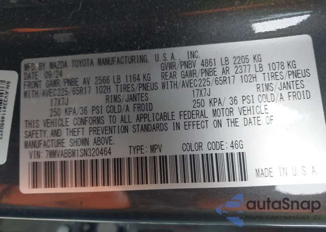 7MMVABBM1SN320464: 44192896