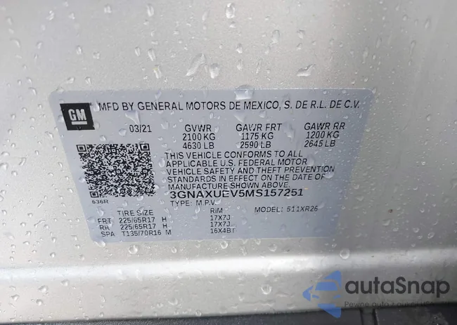 3GNAXUEV5MS157251: 44192026