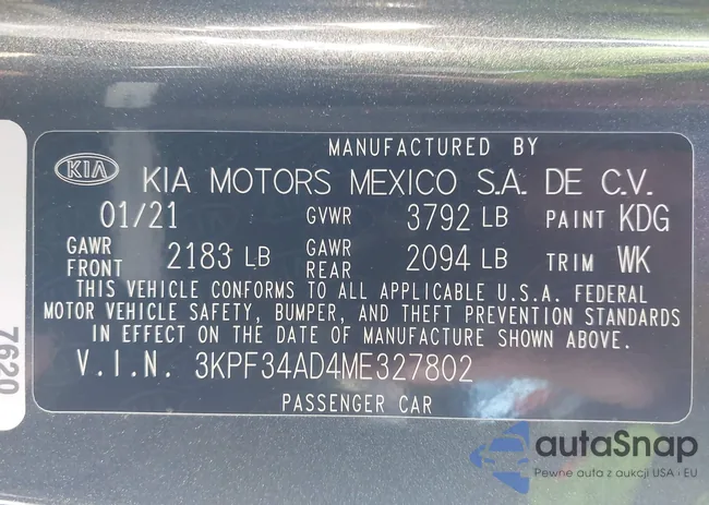 3KPF34AD4ME327802: 44192031