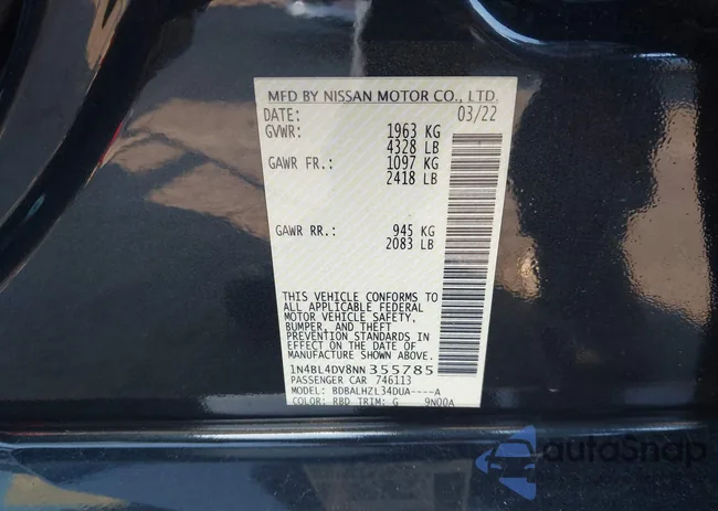 1N4BL4DV8NN355785: 44192063