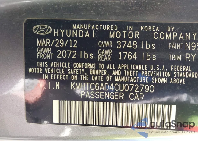 KMHTC6AD4CU072790: 44192327