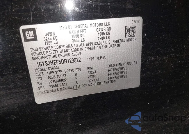 1GYS3HEF5DR129522: 44193448