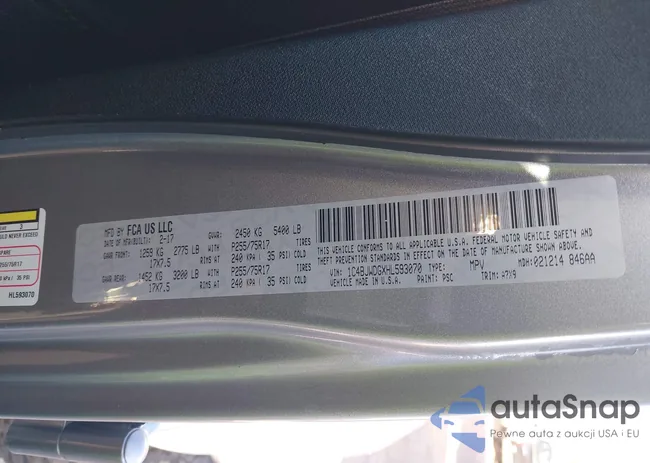 1C4BJWDGXHL593070: 44193501