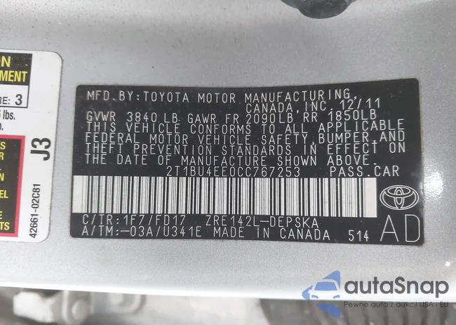 2T1BU4EE0CC767253: 44193560