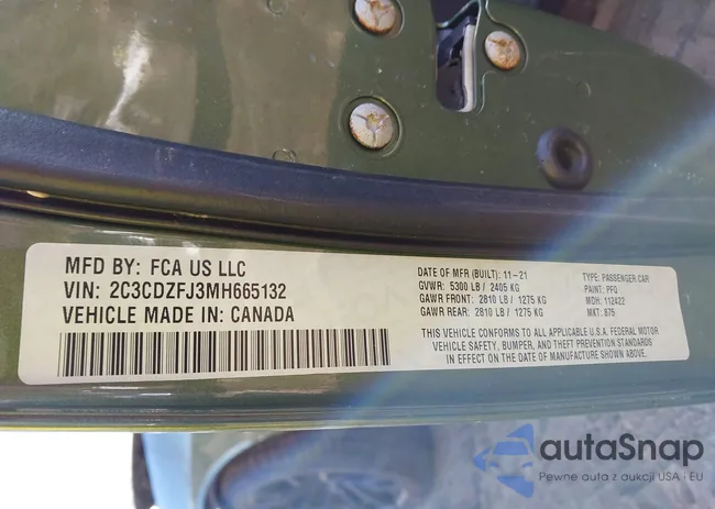 2C3CDZFJ3MH665132: 44193654