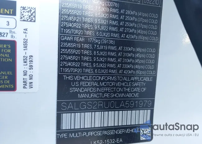 SALGS2RU0LA591979: 44193663