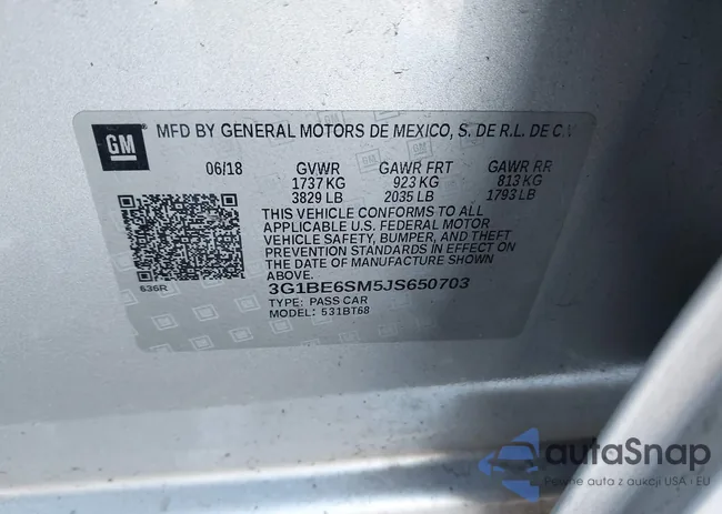 3G1BE6SM5JS650703: 44193688