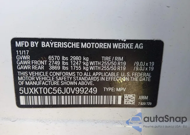 5UXKT0C56J0V99249: 44193689